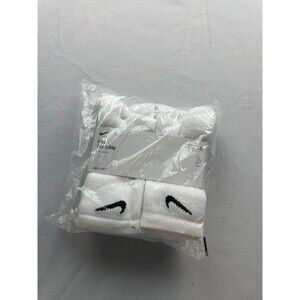 Nike Everyday Cotton Cushioned DRI-FIT Crew Socks - White, US Size 6-9 Pack of 6